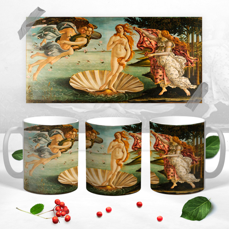 Чашка с фото Сандро Боттичелли 'Рождение Венеры'
