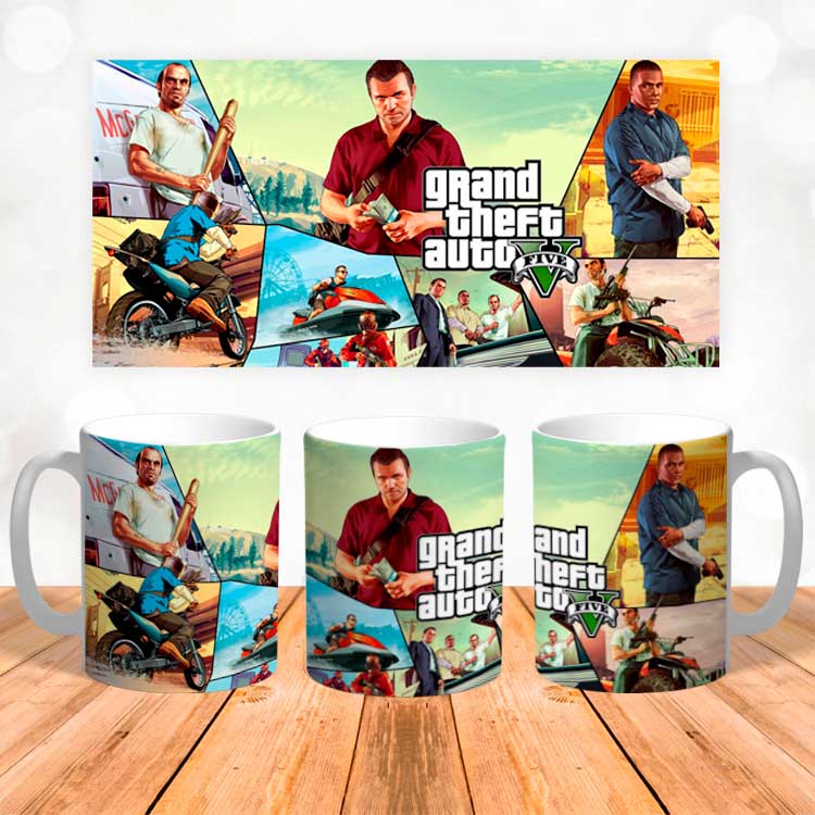 Чашка з принтом 3д Grand Theft Auto