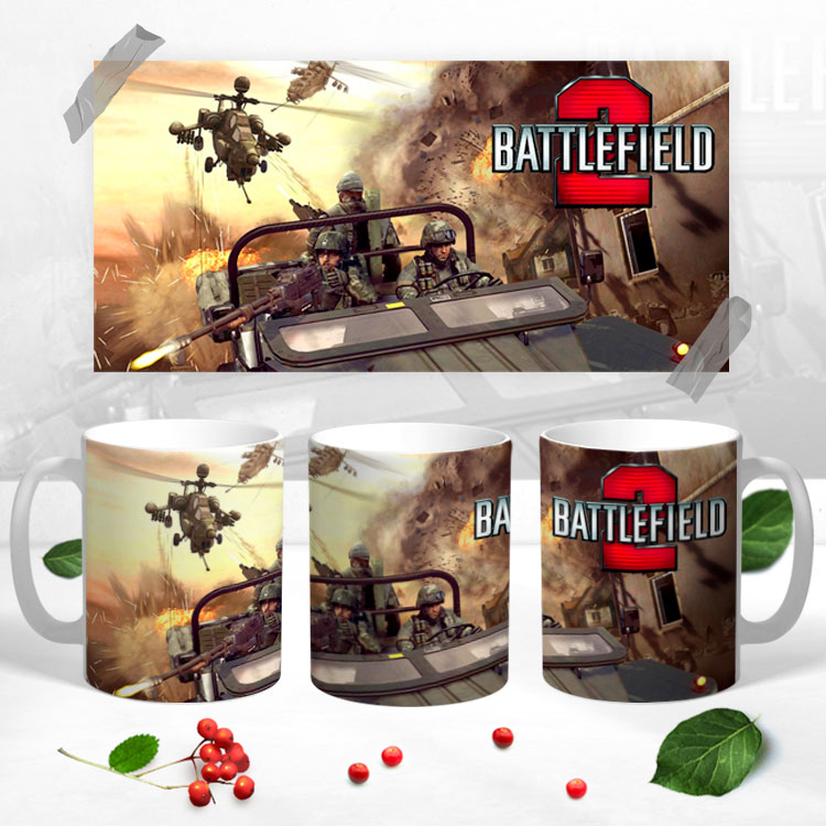 Чашка с принтом Battlefield 2