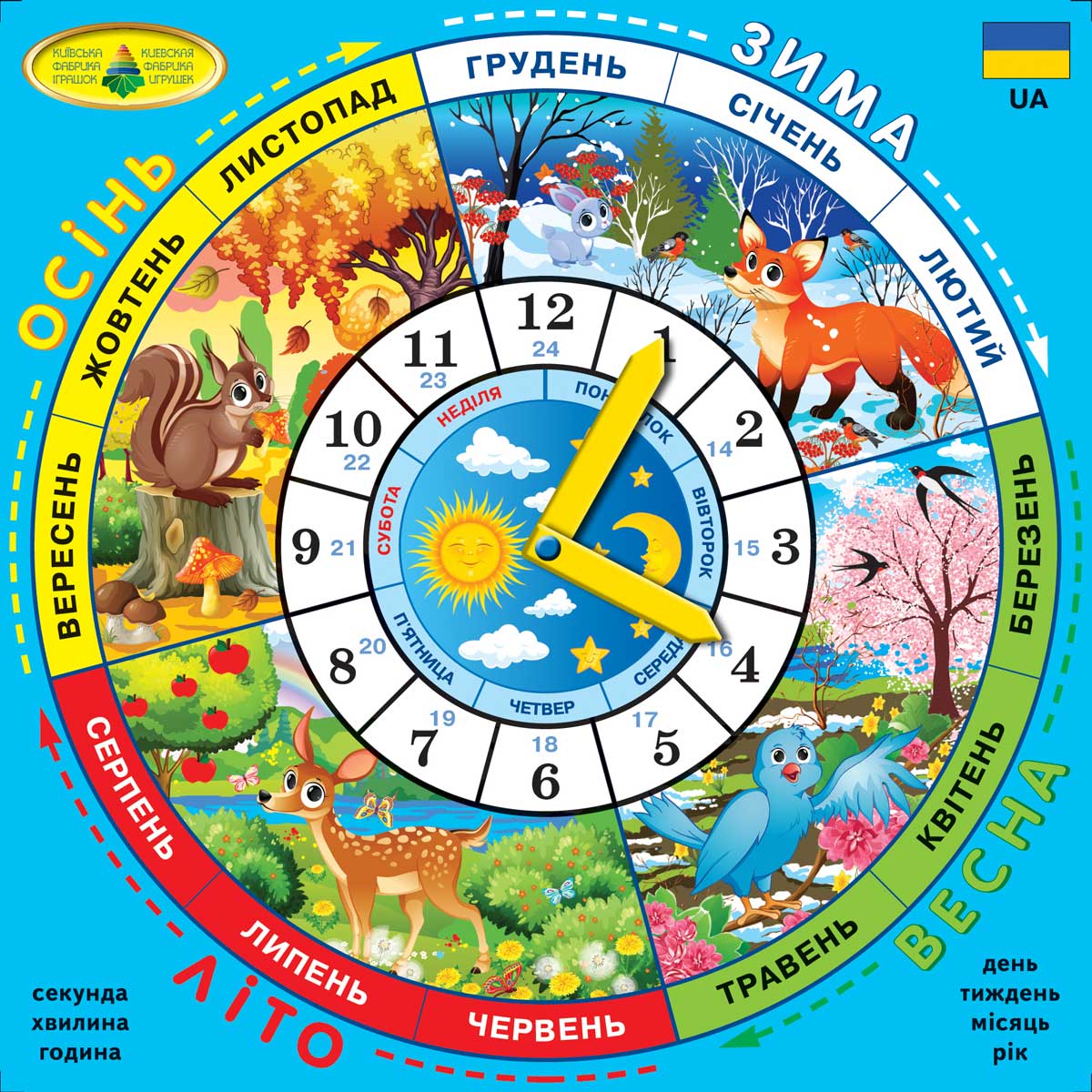 Дитяча гра - Вчимо час Української