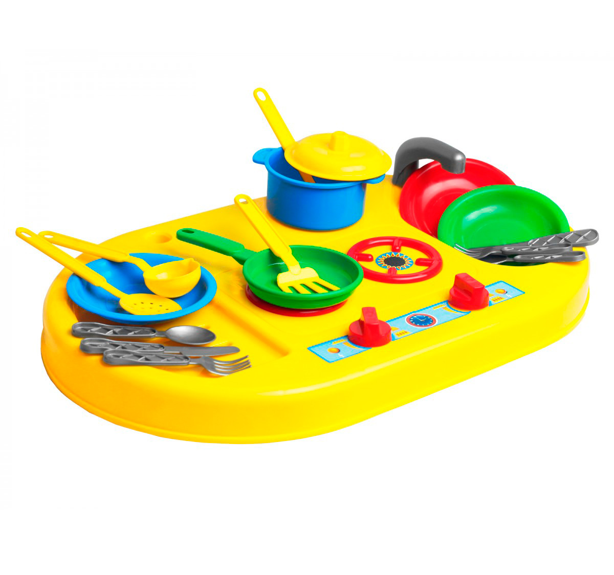 Детская игрушечная плита с посудкой