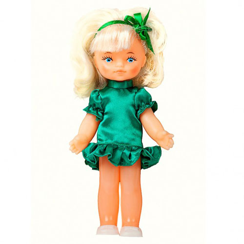 Дитяча лялька 'Тетянка' в зеленій сукні