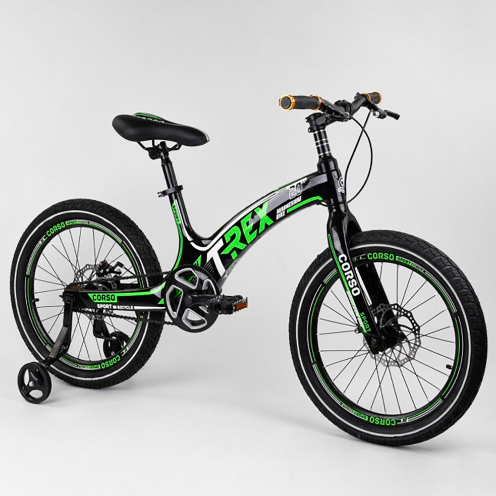Детский двухколесный велосипед CORSO «T-REX» магниевая рама 20'