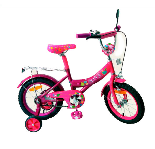Детский двухколесный велосипед со звонком и зеркалом