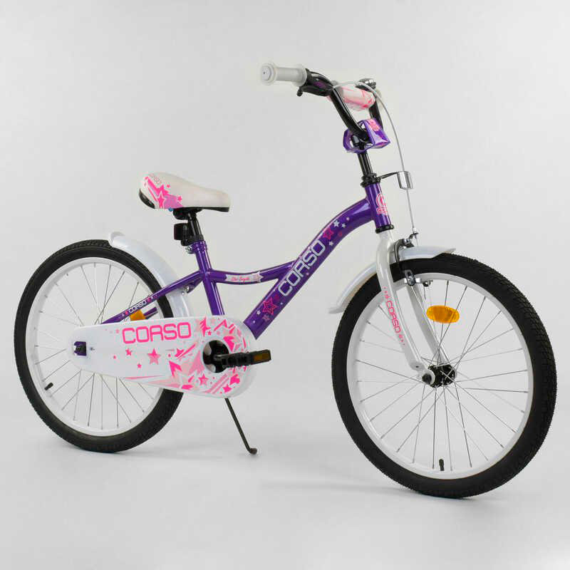 Детский двухколёсный велосипед Corso 20' Фиолетовый