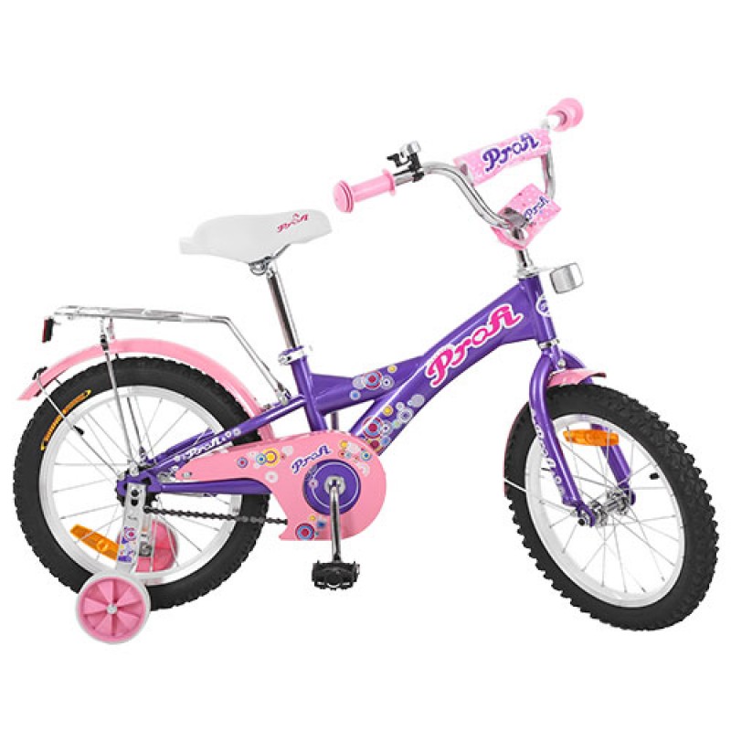 Детский фиолетовый велосипед 'PROFI' 16'