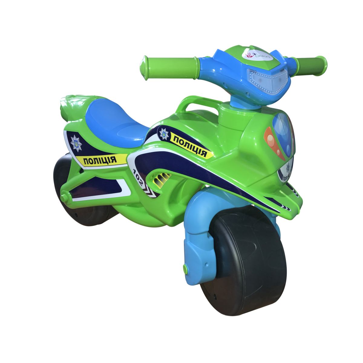Детский мотобайк 'Полиция' зеленый