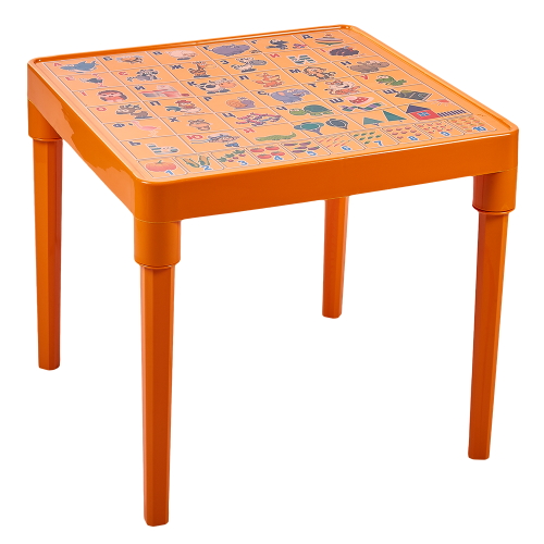 Дитячий пластиковий стіл 'Український алфавіт' помаранчевий