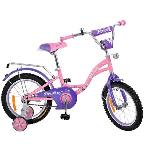 Детский сине-розовый велосипед 'PROFI' 16'