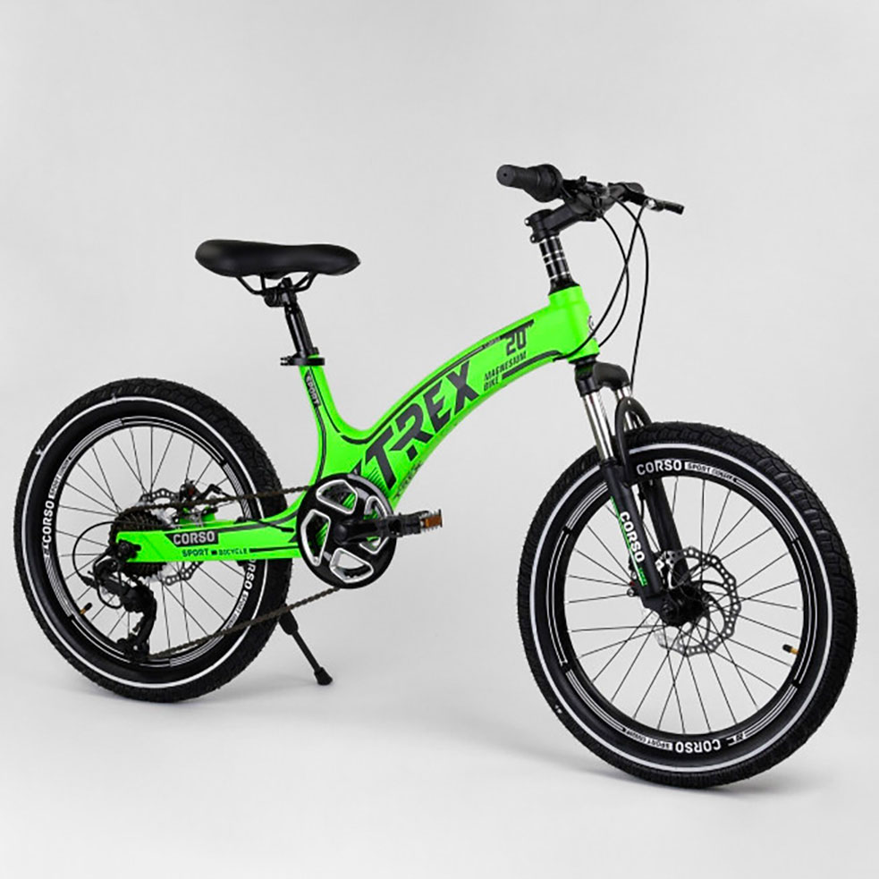 Детский спортивный велосипед CORSO «T-REX» 20' Салатовый