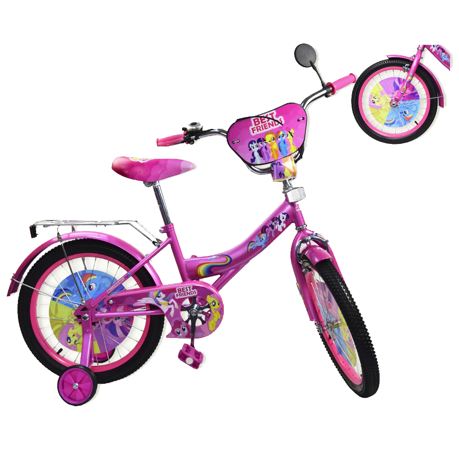 Детский велосипед 12' My Little Pony с дополнительными колесами