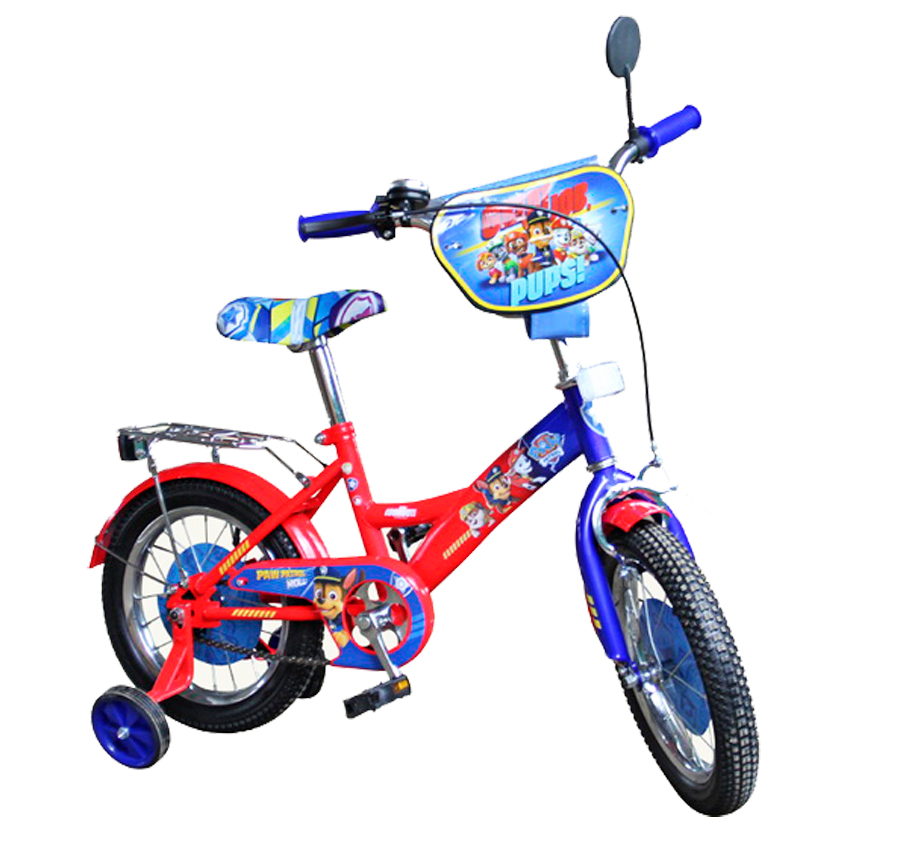 Детский велосипед 14' страховочные колеса 'Щенячий Патруль'