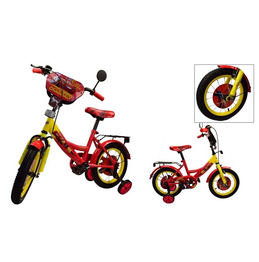 Детский велосипед 16' серии 'Тачки' со страховочными колесами