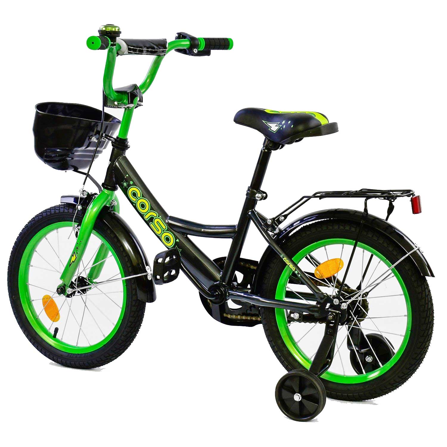 Детский велосипед CORSO-16' с корзиной