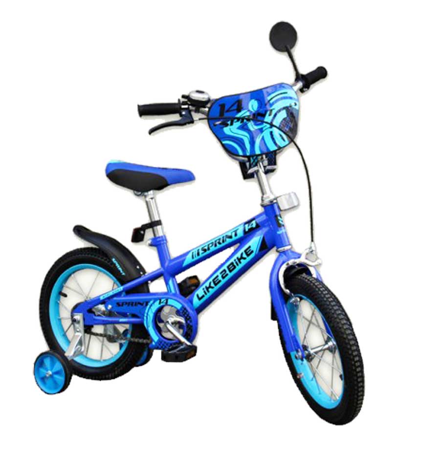 Детский велосипед Like2bike Sprint с 16' колесами (сине-голубой)