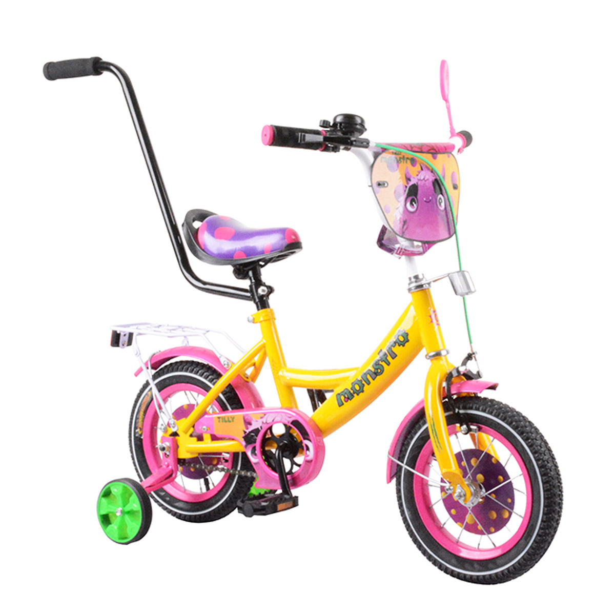 Дитячий велосипед 'ТІЛЛІ Монстро' жовто - рожевий