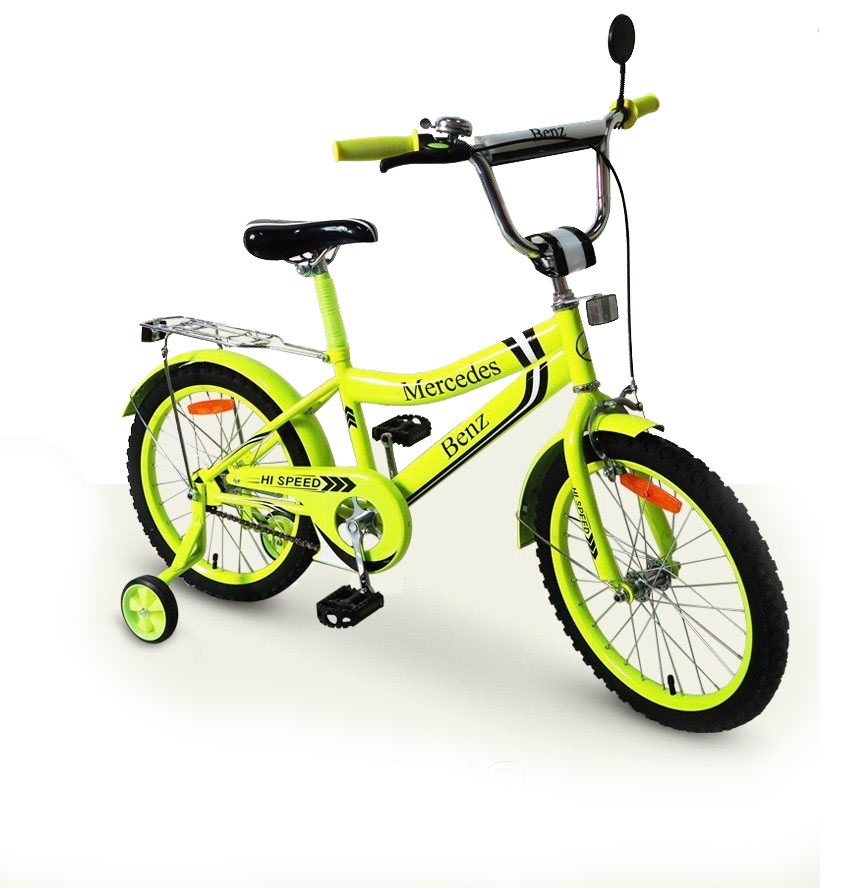 Детский ярко-зеленый велосипед 'Mercedes Benz' 20'
