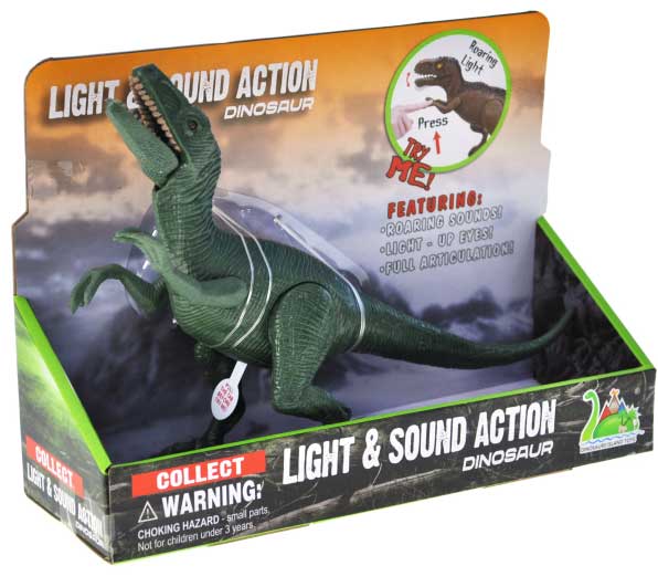 Динозавр музичний на батарейках 'Велоцираптор'