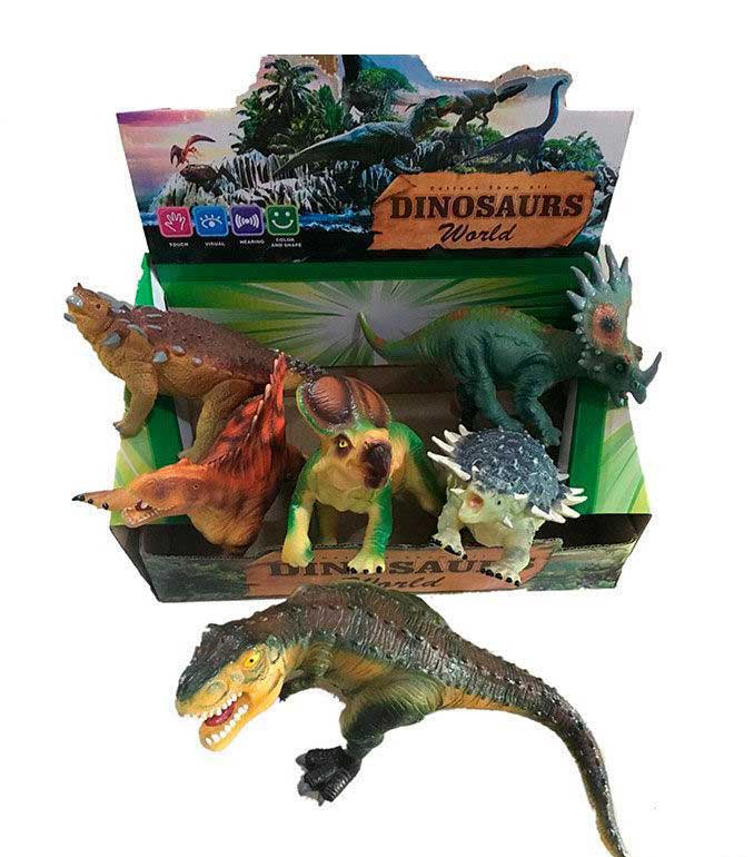 Динозавр резиновый 6 видов