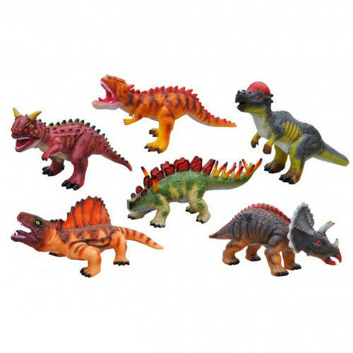 Динозавр резиновый музыкальный 6 видов