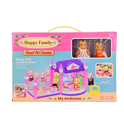 Домик 'Happy Family' с флоксовыми животными