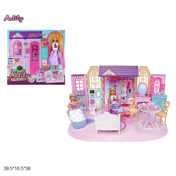 Будиночок з лялькою та меблями