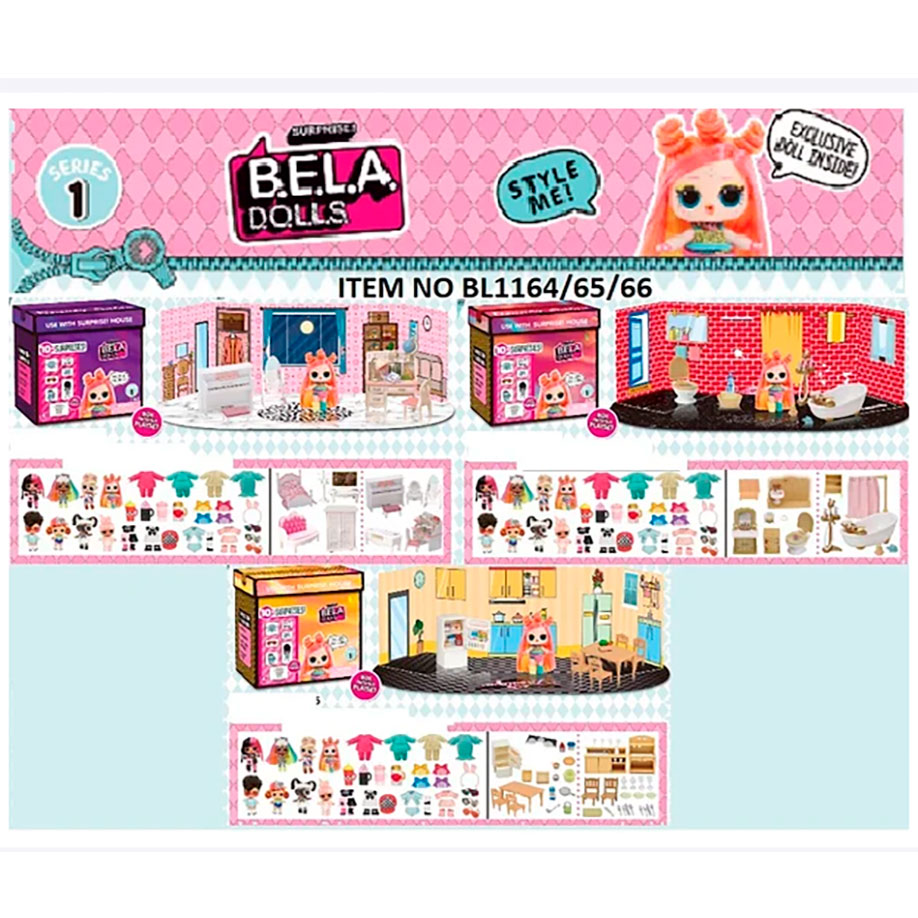 Ігровий набір 'Bella Dolls' лялька і меблі для будиночка