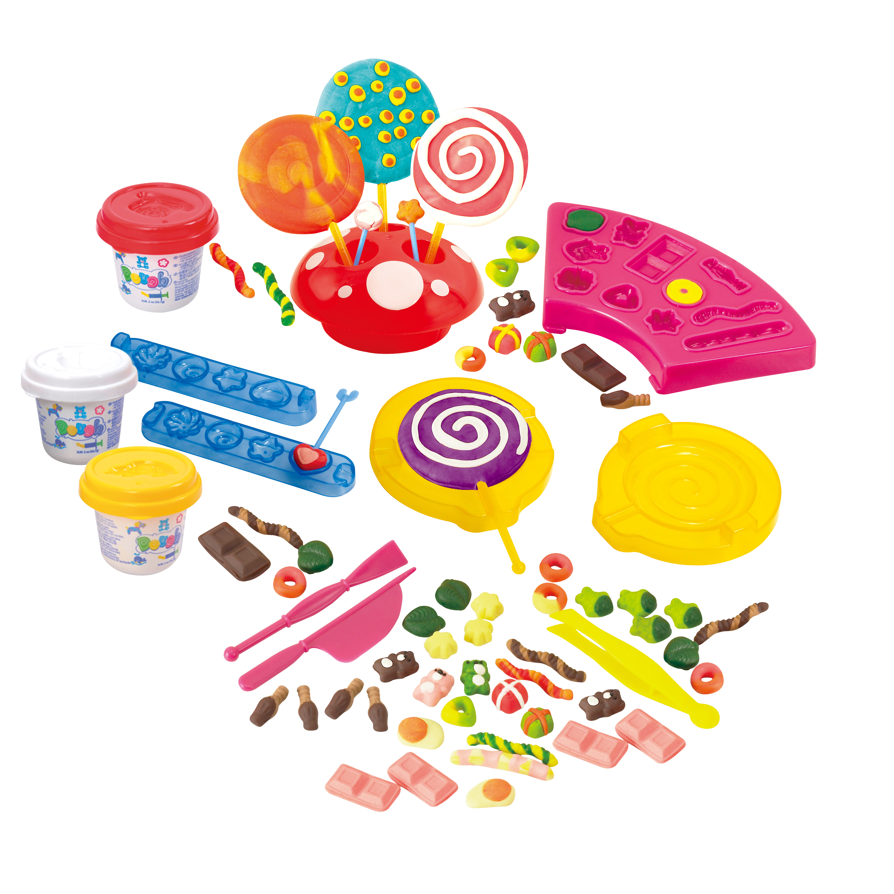 Игровой набор теста для лепки Playgo 'Фабрика конфет'