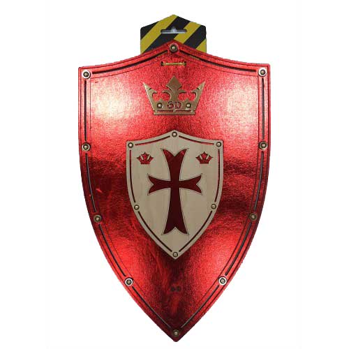 Игрушечный деревянный щит 'Красный с крестом'