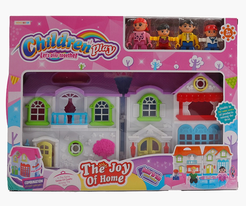 Іграшковий будинок із сім'єю