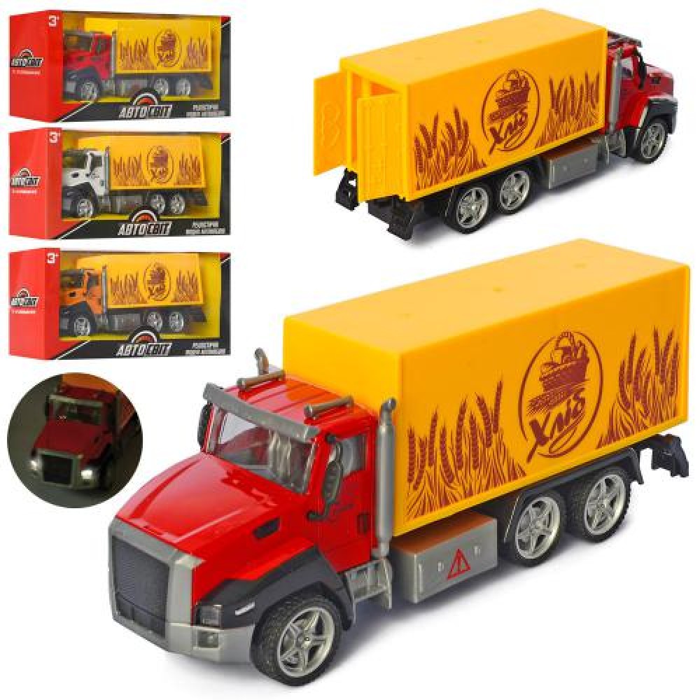 Іграшкова вантажівка-трейлер металева інерційна 'Хліб'