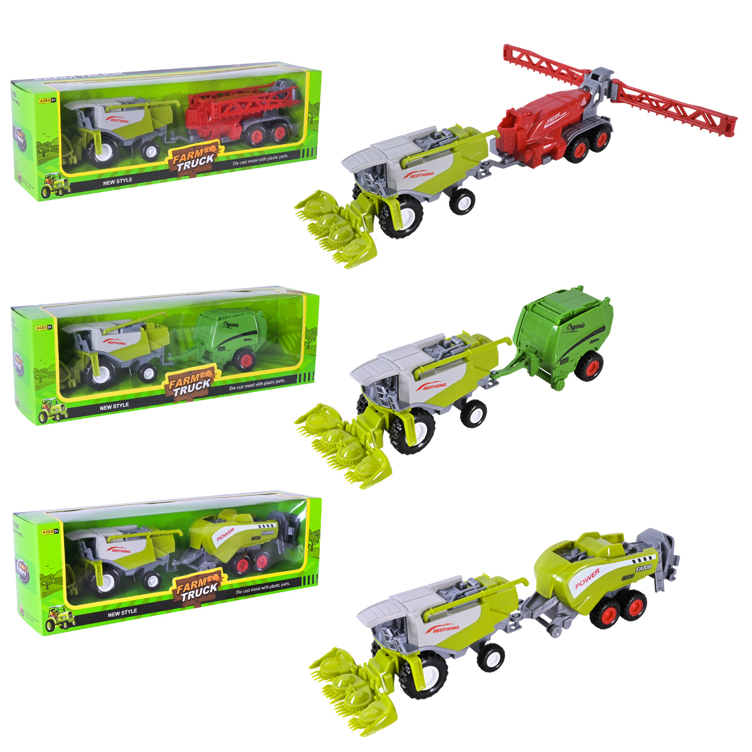 Іграшковий комбайн три види