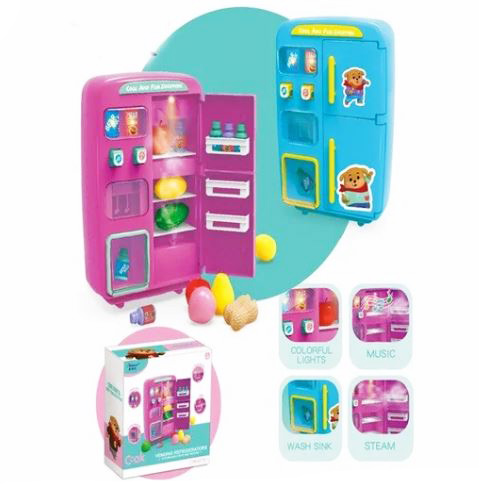 Іграшковий музичний холодильник з продуктами