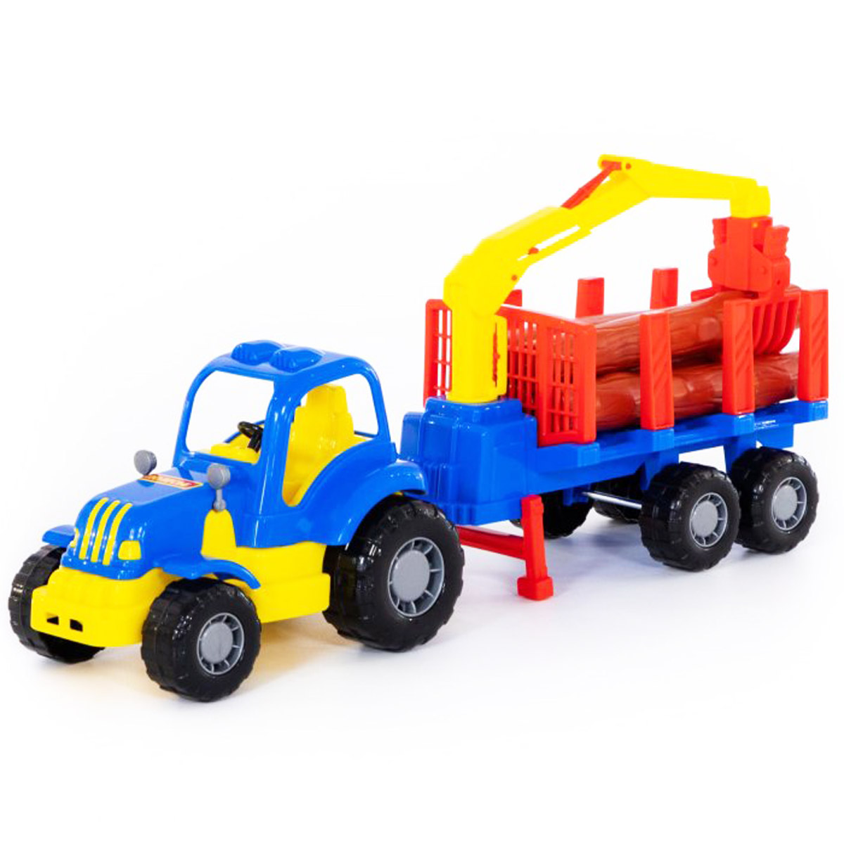 Іграшковий трактор 'Здоровань' з напівпричепом-лісовозом