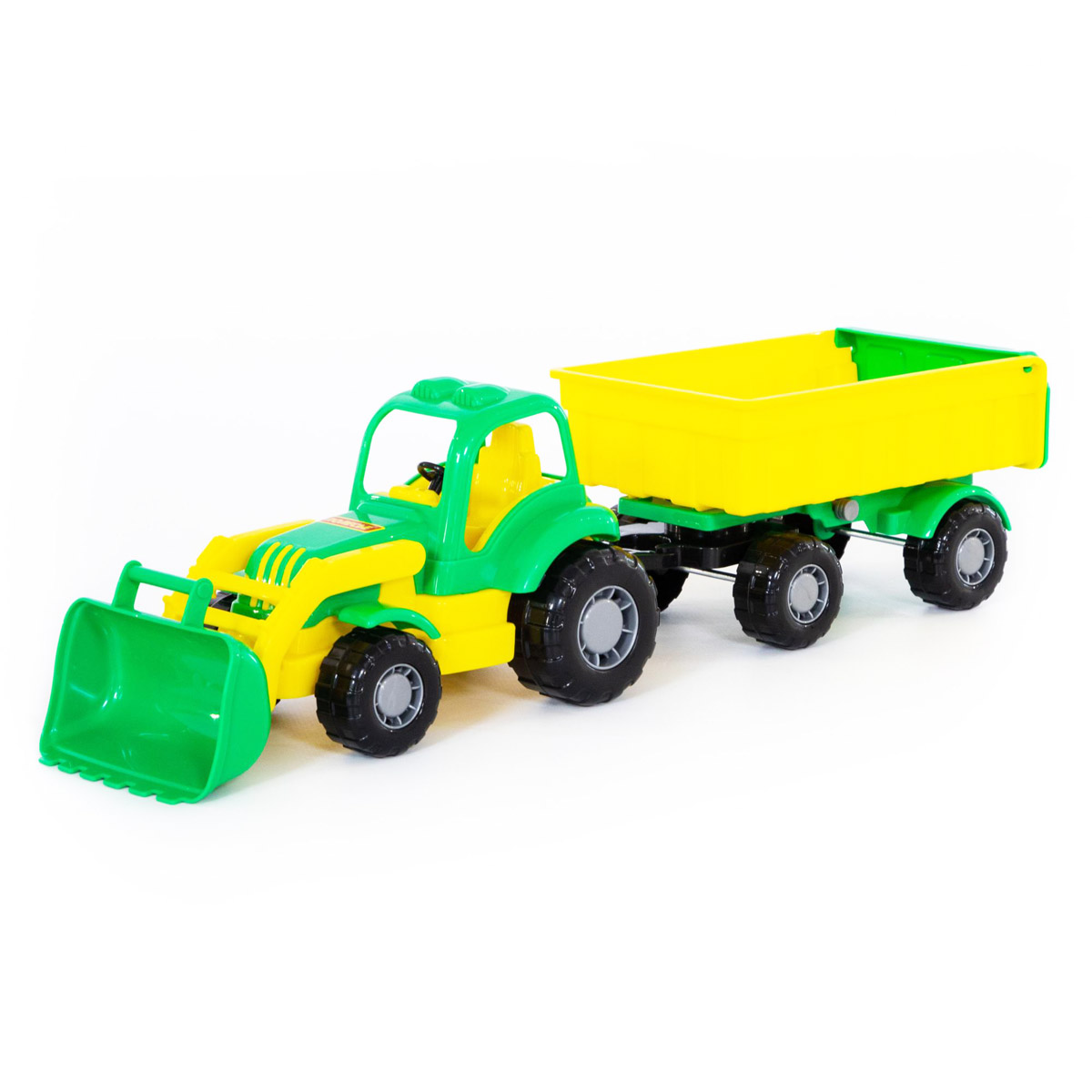 Іграшковий тракторт з причепом № 1 та ковшем 'Здоровань'