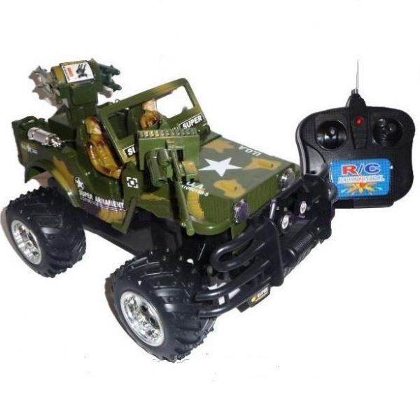 Іграшковий військовий джип з кулеметом на радіокеруванні