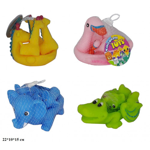 Іграшки дитячі для ванни 'Тварини' 4 види