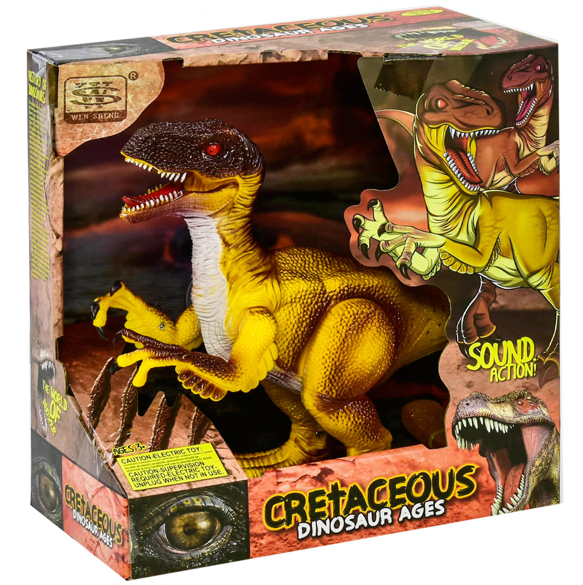 Интерактивная игрушка динозавр на батарейках