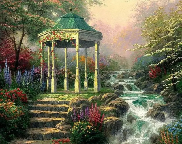 Картина алмазами 'Альтанка'