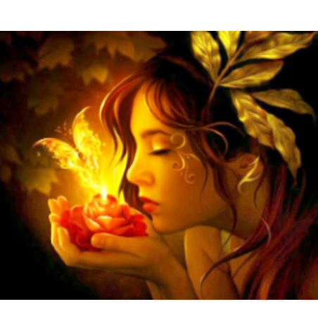 Картина алмазами 'Фея огня'
