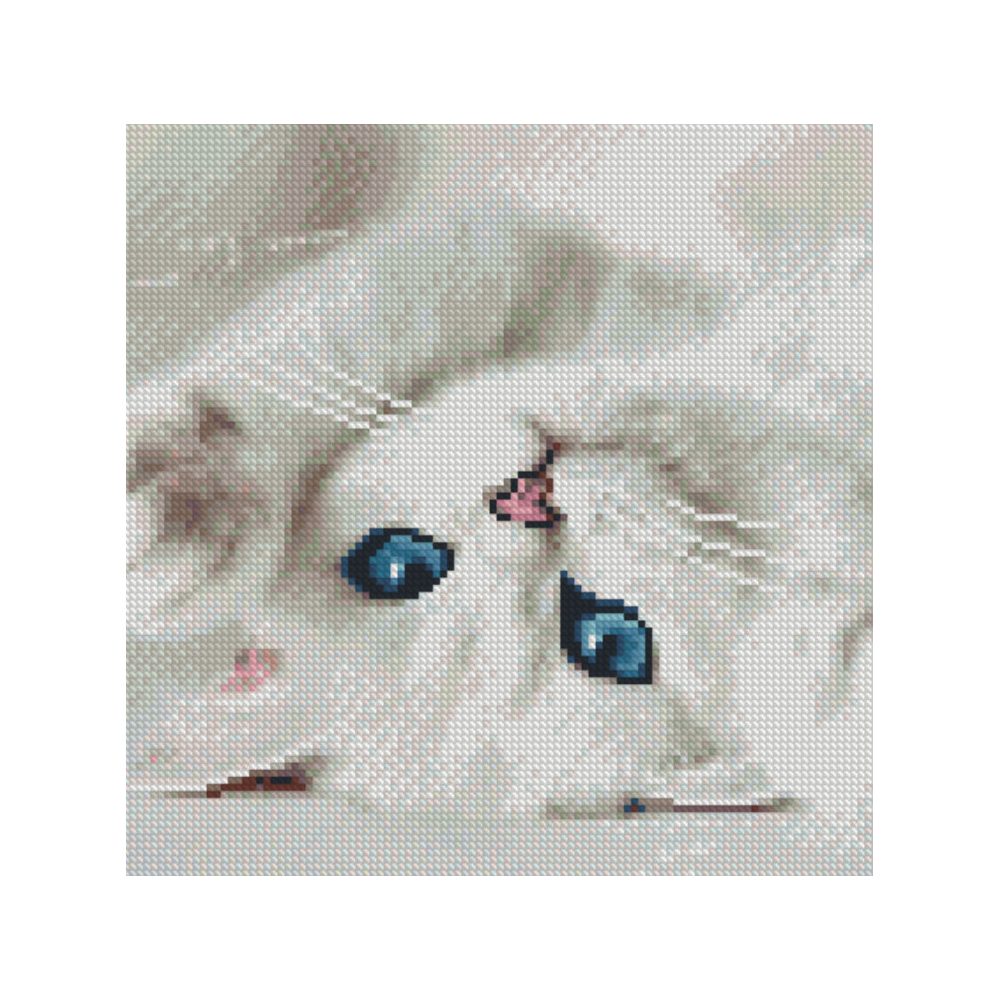 Картина алмазами 'Голубоглазый котенок'
