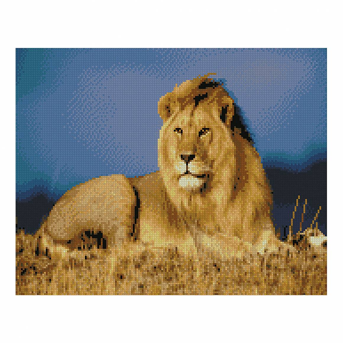 Картина алмазами 'Лев цар звірів'