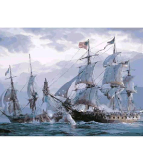 Картина алмазами 'Морская баталия'