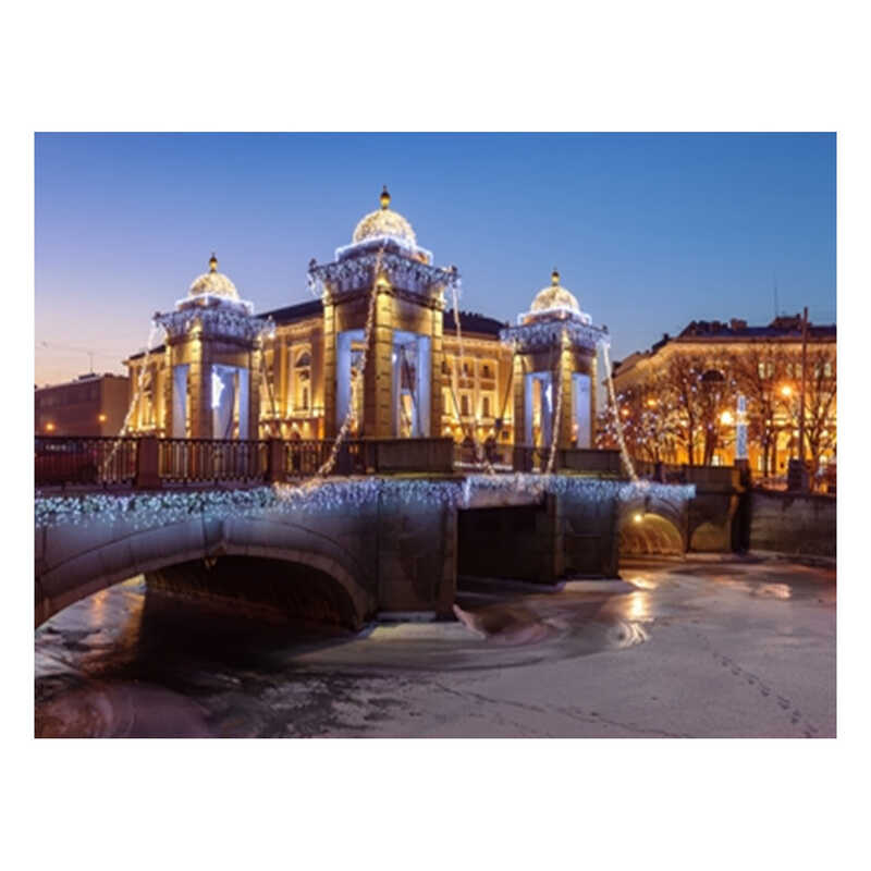 Картина алмазами 'Мост через реку'