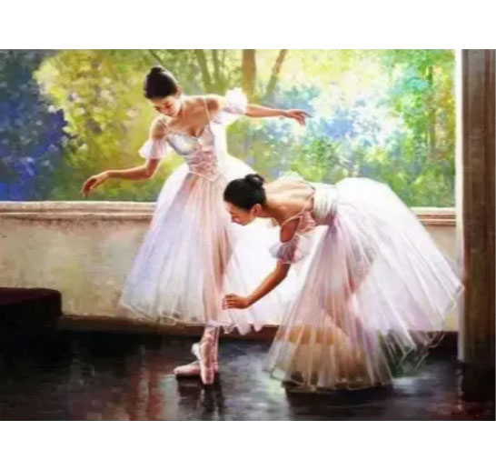 Картина алмазами на подрамнике 'Балерины'