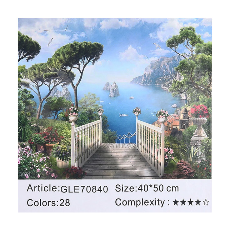 Картина алмазами на подрамнике 'Бухта'