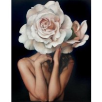 Картина алмазами на подрамнике 'Девушка роза'