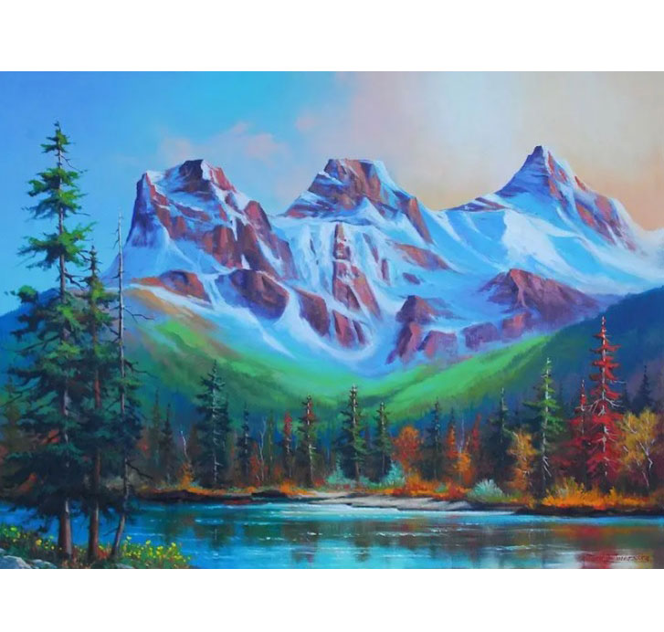 Картина алмазами на підрамнику 'Гори'