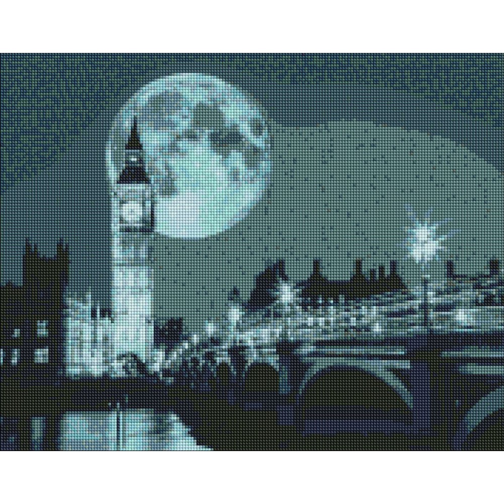 Картина алмазами на подрамнике 'Ночь в Лондоне'