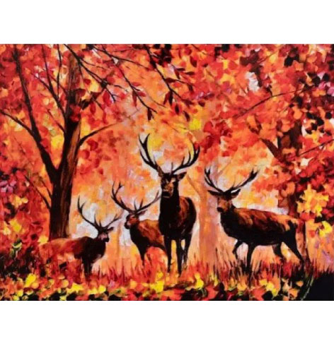 Картина алмазами на подрамнике 'Олени'